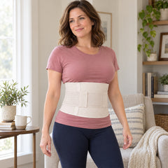 Women's Double Compression Waist Trainer Shapewear – Adjustable Tummy Control Waist Cincher with Back & Abdominal Support, Velcro Closure Body Shaper for Workouts & Everyday Wear, Black or Nude