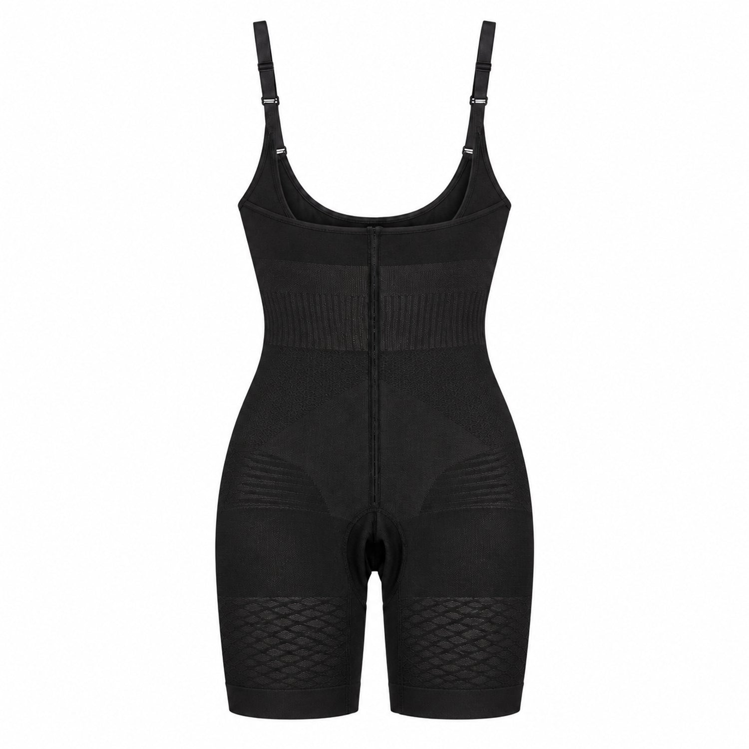 Women's Shapewear Bodysuit, Adjustable-Strap Compression Underwear, Black, One Size