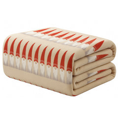 Gnome Santa Holiday Bed Sheet Set – Ultra-Soft 100% Brushed Polyester Christmas Bedding, Wrinkle-Resistant Breathable Sheet Set with Fitted Sheet, Festive All-Season Bedroom Décor