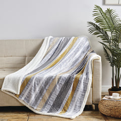 Ultra Soft Microplush Sherpa Throw Blanket – 50 x 60 Inch Lightweight Fleece Blanket for Couch, Sofa & Bed, Warm Cozy Printed Decorative Throw, Machine Washable All-Season Blanket