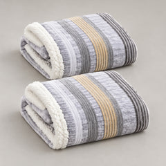 2-Pack Ultra Soft Microplush Sherpa Throw Blankets – 50 x 60 Inch Lightweight Fleece Blankets for Couch, Sofa & Bed, Warm Cozy Printed Decorative Throws, Machine Washable All-Season Blankets