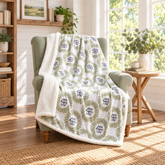 Ultra Soft Microplush Sherpa Throw Blanket – 50 x 60 Inch Lightweight Fleece Blanket for Couch, Sofa & Bed, Warm Cozy Printed Decorative Throw, Machine Washable All-Season Blanket