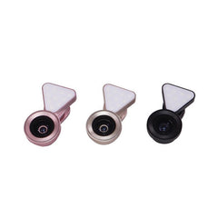 3-in-1 Phone Camera Lens Kit with 10 LED Selfie Light – Wide Angle 0.4X–0.6X + 15X Macro Lens – Universal Clip-On Smartphone Lens Set for Travel