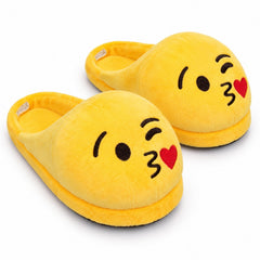 Plush Emoji Slippers, Soft Novelty House Slippers for Cozy Days
