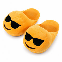 Plush Emoji Slippers, Soft Novelty House Slippers for Cozy Days