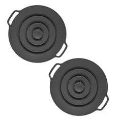 Silicone Boil-Over Spill Stopper Lid – 6” to 10.5” Universal Fit for Pots & Pans – Heat Resistant, Reusable & Dishwasher Safe – 12" Round – 1 or 2 Pack