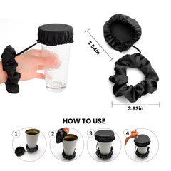 Reusable anti-spike Scrunchie Drink Mug Glass Cover Cap Headband with Straw Hole for Covering Drinks Party ,Club, Disco