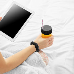 Reusable anti-spike Scrunchie Drink Mug Glass Cover Cap Headband with Straw Hole for Covering Drinks Party ,Club, Disco