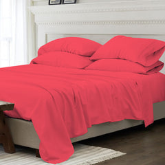 Super Soft Bamboo Blend Bed Sheets – 1800 TC, Cooling Vibe, Deep Pocket Queen Sheet Set for Chill Sleep