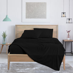 4-Piece: Bamboo Blend Bed Sheets – Soft Vibes, Color + Size Flexibility