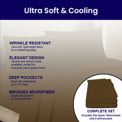 4-Piece: Full Bamboo Sheet Set – Ultra Soft, Breathable & Wrinkle Resistant