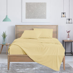 4-Piece: Bamboo Blend Bed Sheets – Soft Vibes, Color + Size Flexibility