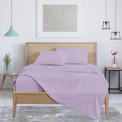4-Piece: Bamboo Blend Bed Sheets – Soft Vibes, Color + Size Flexibility