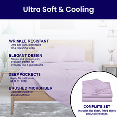 4-Piece: Bamboo Blend Bed Sheets – Soft Vibes, Color + Size Flexibility