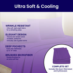 4-Piece: Full Bamboo Sheet Set – Ultra Soft, Breathable & Wrinkle Resistant