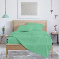 4-Piece: Bamboo Blend Bed Sheets – Soft Vibes, Color + Size Flexibility