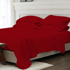 Super Soft Bamboo Blend Bed Sheets – 1800 TC, Cooling Vibe, Deep Pocket Queen Sheet Set for Chill Sleep