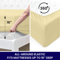 1800 Thread Count Bamboo Sheets – Double Brushed, Soft & Breathable, Deep Pocket Set