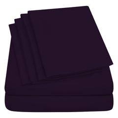 1800 TC Double Brushed Bamboo Blend Queen Bed Sheets – Dark Colors, Soft & Durable, Luxury Eco-Friendly Bedding Set