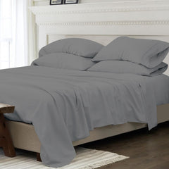 Super Soft Bamboo Blend Bed Sheets – 1800 TC, Cooling Vibe, Deep Pocket Queen Sheet Set for Chill Sleep