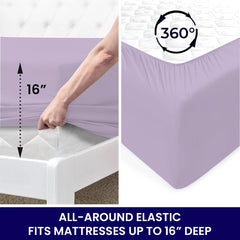 1800 TC King & California King Bamboo Sheets – Double Brushed, Soft, Breathable & Durable