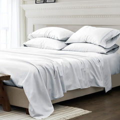 Super Soft Bamboo Blend Bed Sheets – 1800 TC, Cooling Vibe, Deep Pocket Queen Sheet Set for Chill Sleep