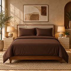 4-Piece Bamboo-Blend Bed Sheet Set – Buttery Soft 60% Microfiber 40% Bamboo Luxury Bedding with Deep Pocket Fitted Sheet, Wrinkle & Stain Resistant, Twin, Full, Queen, King & California King