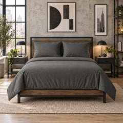 4-Piece Bamboo-Blend Bed Sheet Set – Buttery Soft 60% Microfiber 40% Bamboo Luxury Bedding with Deep Pocket Fitted Sheet, Wrinkle & Stain Resistant, Twin, Full, Queen, King & California King