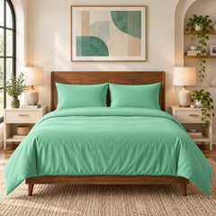 4-Piece Bamboo-Blend Bed Sheet Set – Buttery Soft 60% Microfiber 40% Bamboo Luxury Bedding with Deep Pocket Fitted Sheet, Wrinkle & Stain Resistant, Twin, Full, Queen, King & California King