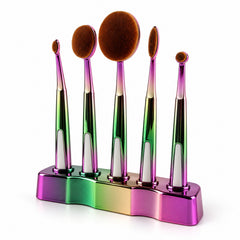 5-Piece Kabuki Makeup Brush Set, Synthetic Face & Eye Blending Brushes