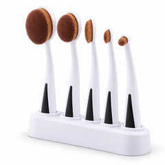5-Piece Kabuki Makeup Brush Set, Synthetic Face & Eye Blending Brushes