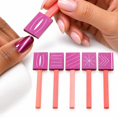 5-Piece Magnetic Nail Art Wand Set for Magnetic Polish, 1 or 2 Sets