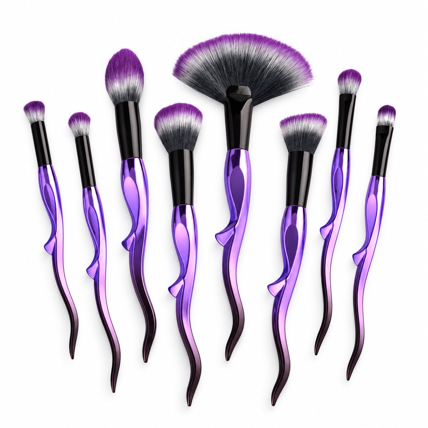 8-Piece Makeup Brush Set, Face, Eyeshadow & Concealer Brushes, Pink or Purple