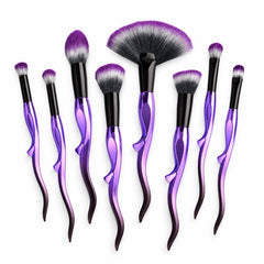 8-Piece Makeup Brush Set, Face, Eyeshadow & Concealer Brushes, Pink or Purple