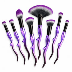 8-Piece Makeup Brush Set, Face, Eyeshadow & Concealer Brushes, Pink or Purple