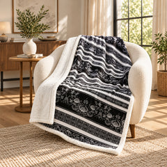 Ultra Soft Microplush Sherpa Throw Blanket – 50 x 60 Inch Lightweight Fleece Blanket for Couch, Sofa & Bed, Warm Cozy Printed Decorative Throw, Machine Washable All-Season Blanket