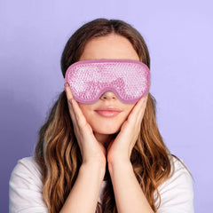 2-Piece Chill Vibes Skincare Set – Cooling Gel Eye Mask & Jade Roller for Puffiness, Relaxation & Glowing Skin