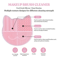 2-in-1 Silicone Makeup Brush Cleaner & Drying Stand – Holder for Effortless Brush Cleaning & Organized Storage