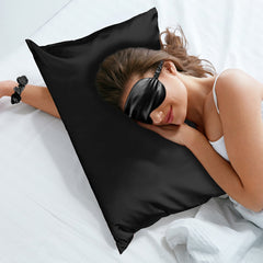 5-Piece Satin Sleep Set – Pillowcase, Eye Mask & 3 Scrunchies – Silky Soft for Skin & Hair, Frizz Control, Beauty Sleep Essential – Anti-Breakage & Light Blocking