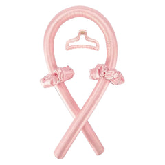 4-Piece Satin Heatless Curl Rod Set – No-Heat Hair Curlers with Satin Scrunchies & Clip for Damage-Free, Effortless Curls & Voluminous Waves