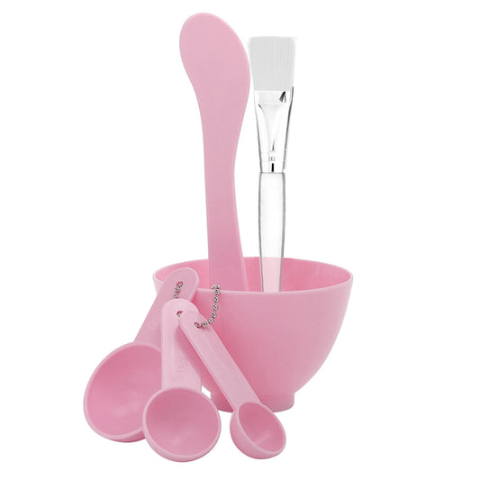 6-Piece DIY Spa Mask Kit – Mixing Bowl, Measuring Spoons, Silicone Brush & Spatula for Mess-Free Skincare