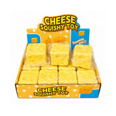 Cheese Slow-Rise Squishy Toy – Soft Sensory Foam Fidget, Compact Quiet Food-Inspired Squeeze Toy for Desk, Study, Travel, Party Favors & Novelty Gifts, Ages 3+