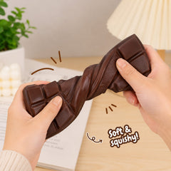 Chocolate Bar Squishy Toy – Soft Slow-Rising PU Foam Sensory Fidget, Food-Inspired Portable Squeeze Toy for Desk, Travel, Party Favors & Novelty Gifts