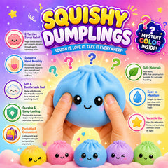 3-Pack: Squishy Squeeze Toys Set – Soft Fidget Sensory Toys, Assorted Slow-Rising Stress Relief Squeeze Toys, Mystery Surprise Fun Set for Party Favors, Classroom Rewards, Gifts & Everyday Play