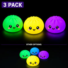 3-Pack: Squishy Squeeze Toys Set – Soft Fidget Sensory Toys, Assorted Slow-Rising Stress Relief Squeeze Toys, Mystery Surprise Fun Set for Party Favors, Classroom Rewards, Gifts & Everyday Play