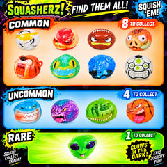 Squasherz Assorted Squeeze Toy – Soft Sensory Squishy Fidget in a Random Character-Inspired Design, Novelty Collectible for Gifts, Party Favors & Prize Bags