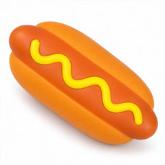 Jumbo Hot Dog Slow-Rebound Squishy Toy – Soft Stretchy TPR Food Sensory Fidget with Bun and Condiment Details, Oversized Squeeze Toy for Desk & Novelty Gifts