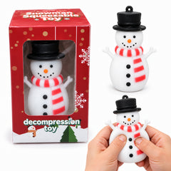 Snowman Squishy Toy – Soft Slow-Rising Christmas Sensory Fidget, Palm-Sized Winter Squeeze Toy with Individual Box for Stocking Stuffers, Desk & Holiday Gifting
