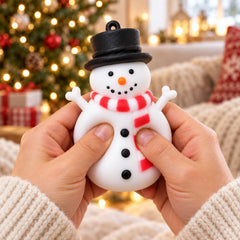 Snowman Squishy Toy – Soft Slow-Rising Christmas Sensory Fidget, Palm-Sized Winter Squeeze Toy with Individual Box for Stocking Stuffers, Desk & Holiday Gifting