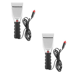 12V Heated Car Ice Scraper, Plug-In Windshield Snow & Ice Tool, 1 or 2 Pack